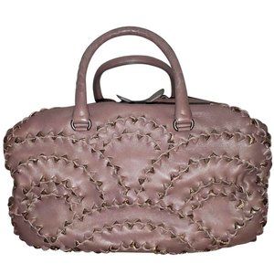 Bottega Veneta Karung Woven Mauve Bag